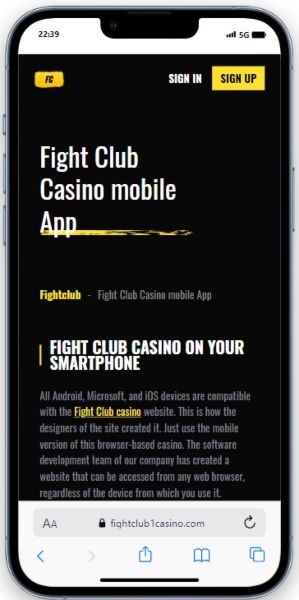 Fight Club Casino Mobile App FightClubCasino Mobile