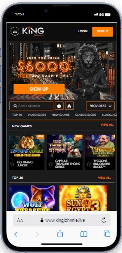 King Johnnie mobile King Johnnie Casino app