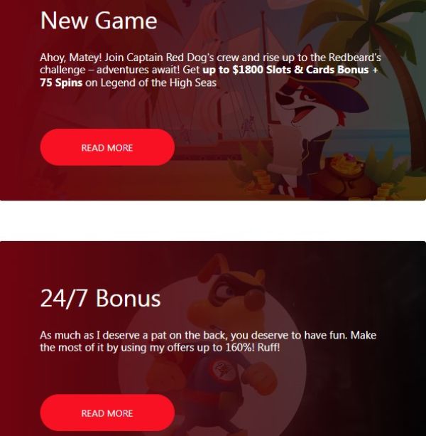 Red Dog Casino Promoactions Red Dog Casino Regular Bonus